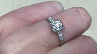 1.03ct Old European Cut Diamond Engagement Ring - Jonesboro Ring - Hand Video