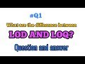 #Q1- What are the difference between LOD and LOQ?