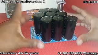 fuente de capasitores 8 capacitores para amplicadores clase H