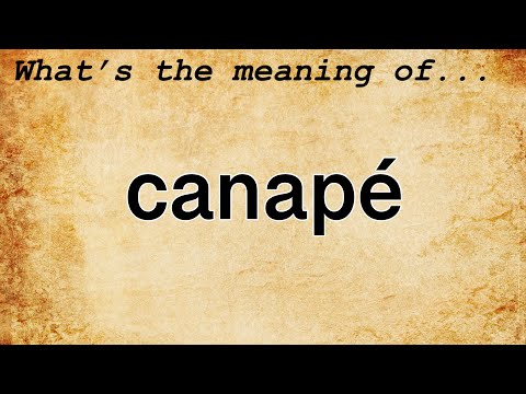 What is the meaning of canape?