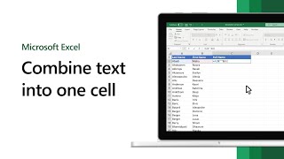 Combine text into one cell in Microsoft Excel