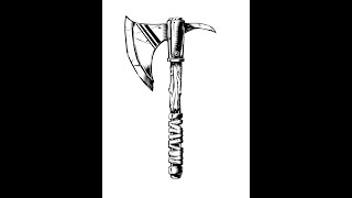 Affinity Designer Tutorial - Axe Weapon Stock Art for TTRPGs