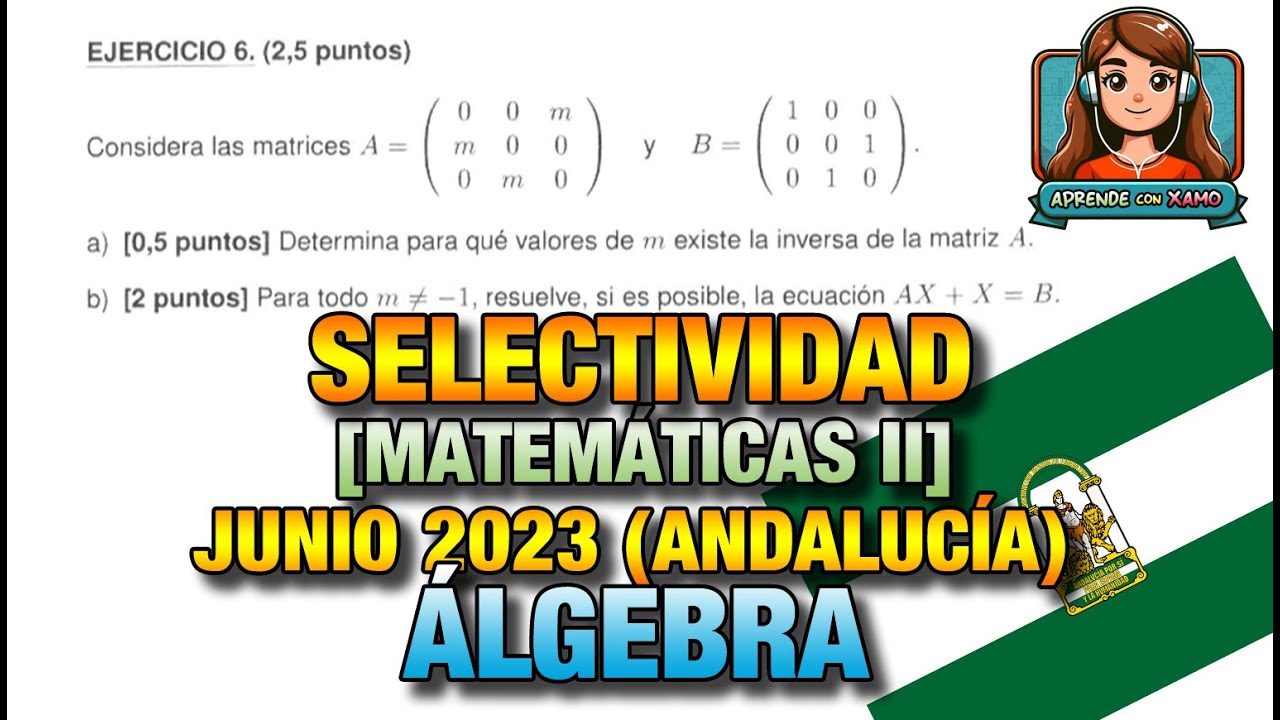 MATEMÁTICAS II (CIENCIAS) | SELECTIVIDAD - PEVAU ANDALUCÍA (JUNIO 2023 ...