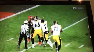 NFL TNF: Browns vs Steelers FULL FIGHT! Myles Garrett ATTACKS Mason Rudolph With His Own Helmet