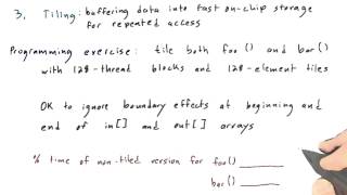Tiling Program Quiz - Intro to Parallel Programming