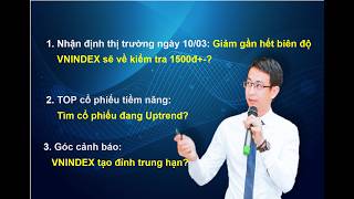 Chứng khoán hàng ngày: Nhận định thị trường 10/03. Giảm gần hết biên độ, VNINDEX có giảm về 1550đ+-?