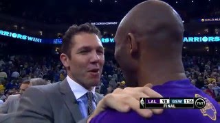 Kobe Bryant Says Farewell to Oracle