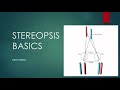 BASICS OF STEREOPSIS || Lecture by Kriti Mitra