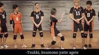 [Haikyuu!! stage play] Yamaguchi\u0026Tsukki’s dance | lyrics | Eng sub