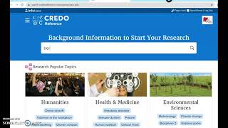 Credo Reference Overview for English 101