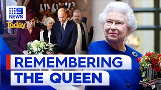 Royals mark first anniversary of Queen Elizabeth II’s death | 9 News Australia