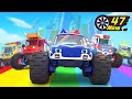 Five Little Monster Trucks | Learning Vehicles | Car Cartoon | Kids Cartoon | BabyBus - Cars World