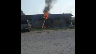 Natalia post office catches fire