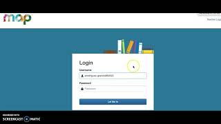 Map Skills Login (Test Student)