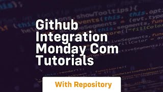 github integration monday com tutorials