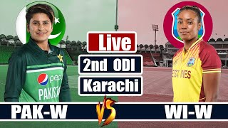 Pakistan Women Vs West Indies Women Live 2nd ODI || PAKW vs WIW Live Commentary & Scores || PAK WI