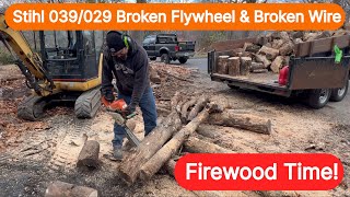 Stihl 039 Chainsaw Battle: Repairs, Fails \u0026 Firewood Cutting!