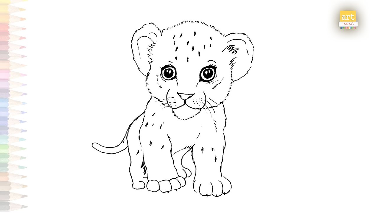 Cute Cub Drawing How To Draw A Cub Draw A Baby Lion Step By Step ...