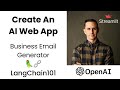 Build Your Own OpenAI + LangChain Web App in 23 Minutes