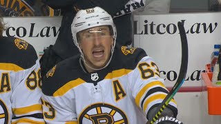 Brad Marchand Is In Disbelief After Receiving Penalty Against Matthew Tkachuk For Hooking