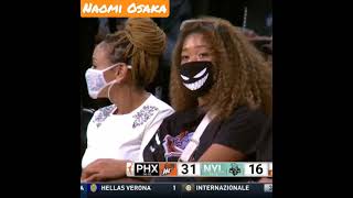 Tennis Superstar Naomi Osaka Supporting The WNBA Courtside in Brooklyn at the Barclays Center  #WNBA
