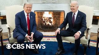 Trump and Biden meet at White House for first time since 2024 election | full video