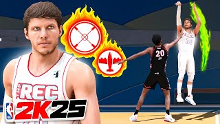 This KYLE KORVER HEAT CHECK SHARPSHOOTER BUILD is UNSTOPPABLE in RANDOM REC on NBA 2K25!