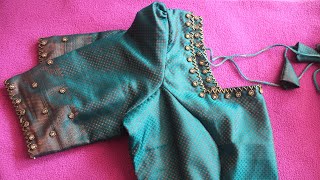 Easy blouse design with normal needle || blouse sleave design