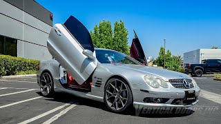 Maurice’s Mercedes SL-Class featuring Vertical Doors, Inc., vertical lambo doors conversion kit.