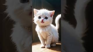 🎶 Adorable White Baby Kitten Sings! 🐱✨ Cutest Performance Ever! APT AI generated