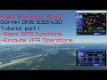 Flight Simulator 2020 - Garmin 530/430 tutorial, part 1.  Basic operations and enroute VFR features