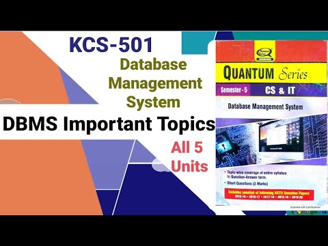 Database Management System (DBMS) Important Questions For Exams ...