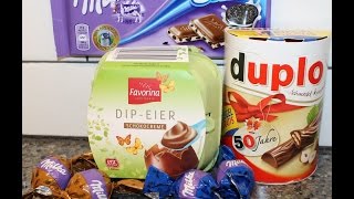 Milka Alpine Milk Balls \u0026 Oreo Alpine Milk Chocolate Bar, Favorina Dip, Ferrero Duplo Review