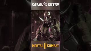 Kabal's Entry in Mortal Kombat 11 | #shorts