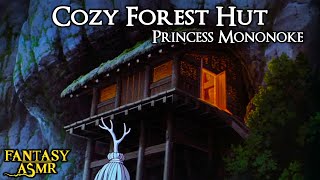 🌲 Ambience | Cozy Forest Hut 🏡 Princess Mononoke ambience (🇯🇵 Studio Ghibli inspired Ambience 🇯🇵)