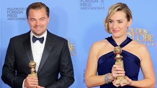 Kate Winslet and Leonardo DiCaprio's Golden Globes Reunion Was Too Cute