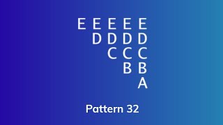 Python Pattern 32 || Python Programming