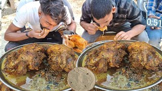 2 खड़ा मुर्गा 🐓 मसाला,रोटी,सलाद खाओ 2500₹ का इनाम पाओ। Tandoori chicken curry roti eating challenge.