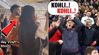 Virat Kohli Amazing 🥵 Reaction When FA CUP Whole Stadium Chanting "KOHLI KOHLI" At Wimbly Stadium