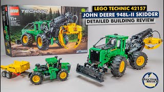 LEGO Technic 42157 John Deere 948L-II Skidder detailed building review