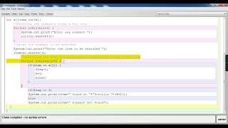 ARRAY LINEAR SEARCH || JAVA CLASS by ASHISH