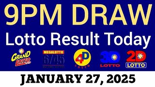 Lotto Result Today 9pm Draw January 27, 2025 Swertres Ez2 PCSO Live Result