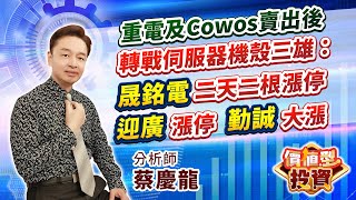 2024.07.16 蔡慶龍分析師【重電及Cowos賣出後，轉戰伺服器機殼三雄：晟銘電二天二根漲停，迎廣漲停，勤誠大漲】#價值型投資 #蔡慶龍 分析師