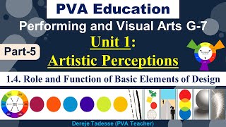 PVA G-7 Unit 1: Artistic Perceptions (Part-5) Grade–7/Role \u0026 Function of Basic Elements of Design