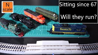 Trying out 5 NOS - New Old Stock train engines from 1967 - Arnold Rapido N Scale train