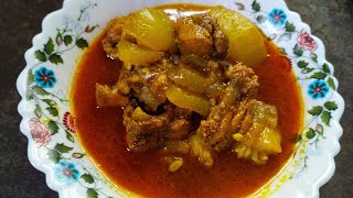 Tasty chicken curry with ash gourd recipe || easy chicken curry recipe