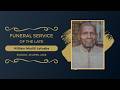 Funeral Services of The Late William Moditi Letoaba