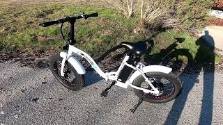 Ecotric Dolphin folding  fat tire ebike up 12°  or 22% grade hill