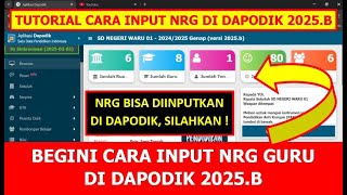 CARA INPUT NRG GURU DI DAPODIK 2025.B