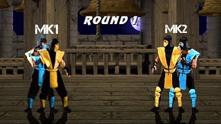 Mortal Kombat || MK1 Scorpion & Sub-Zero Vs MK2 Scorpion & Sub-Zero || MK1 Vs MK2 Fight #short